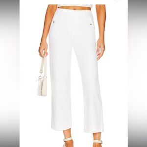 Spanx Stretch Twill Cropped Wide Leg Pant in Bright White
